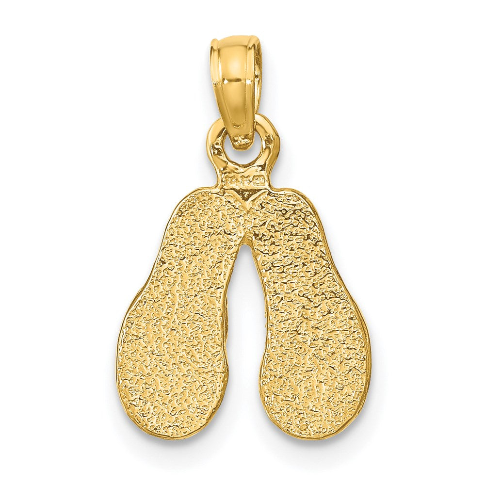 Charlie & Co Jewelry | 14k 3d W/ Multi-color Enamel Double Flip-flop Charm - Model K6663