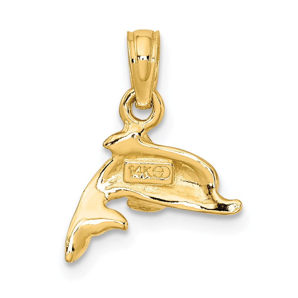 Charlie & Co Jewelry | 14k Blue Enamel Dolphin Charm - Model K6750