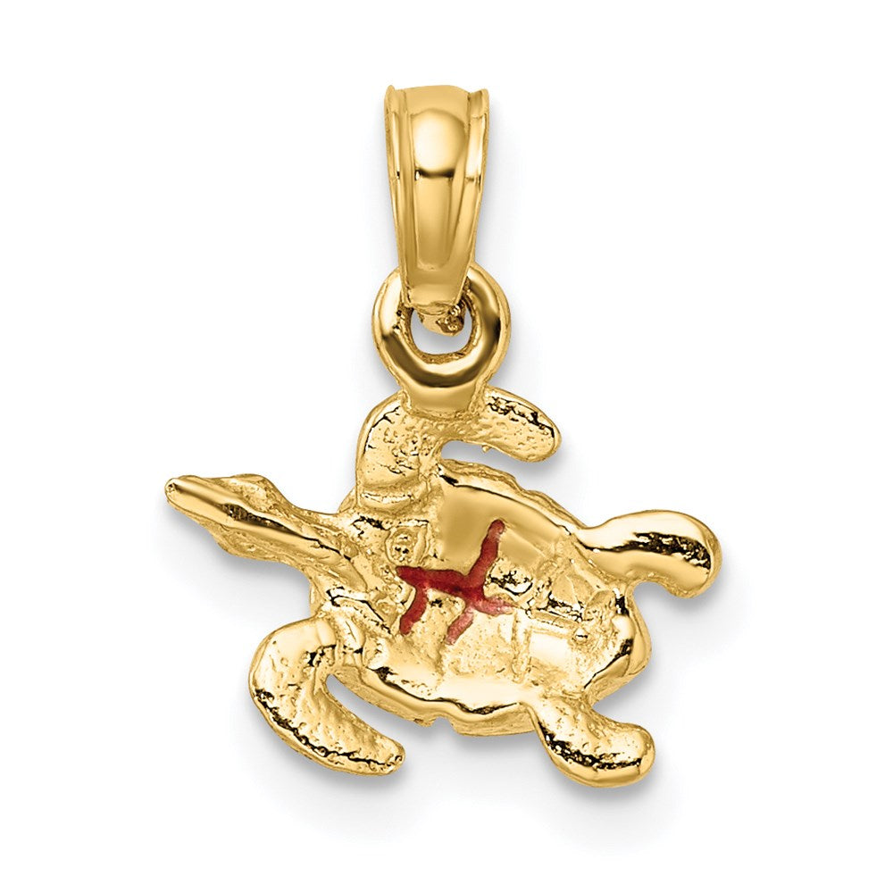 Charlie & Co Jewelry | 14k Textured And Enameled Sea Turtle Charm - Model K6751