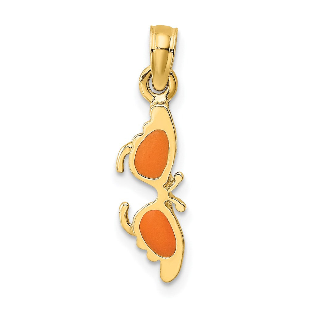 Charlie & Co Jewelry | 14k Orange Enameled Butterfly Sunglasses Charm - Model K6757