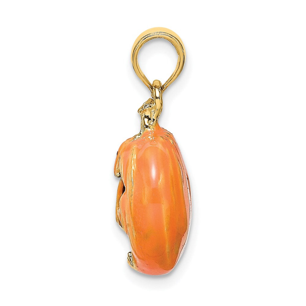 Charlie & Co Jewelry | 14k 3-d Enameled Pumpkin W/black Cat And Moon Charm - Model K6809