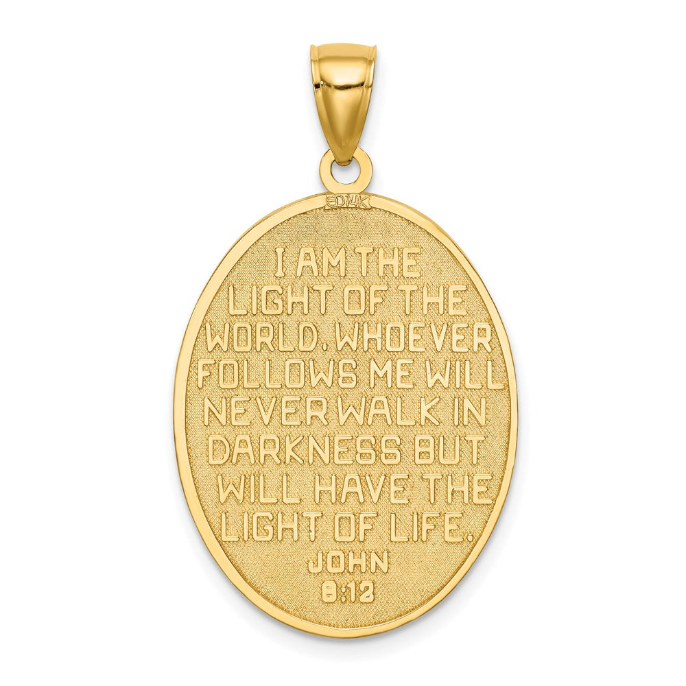 Charlie & Co Jewelry | 14k Enamel Lighthouse Pendant W/john 8:12 On Reverse - Model K6823