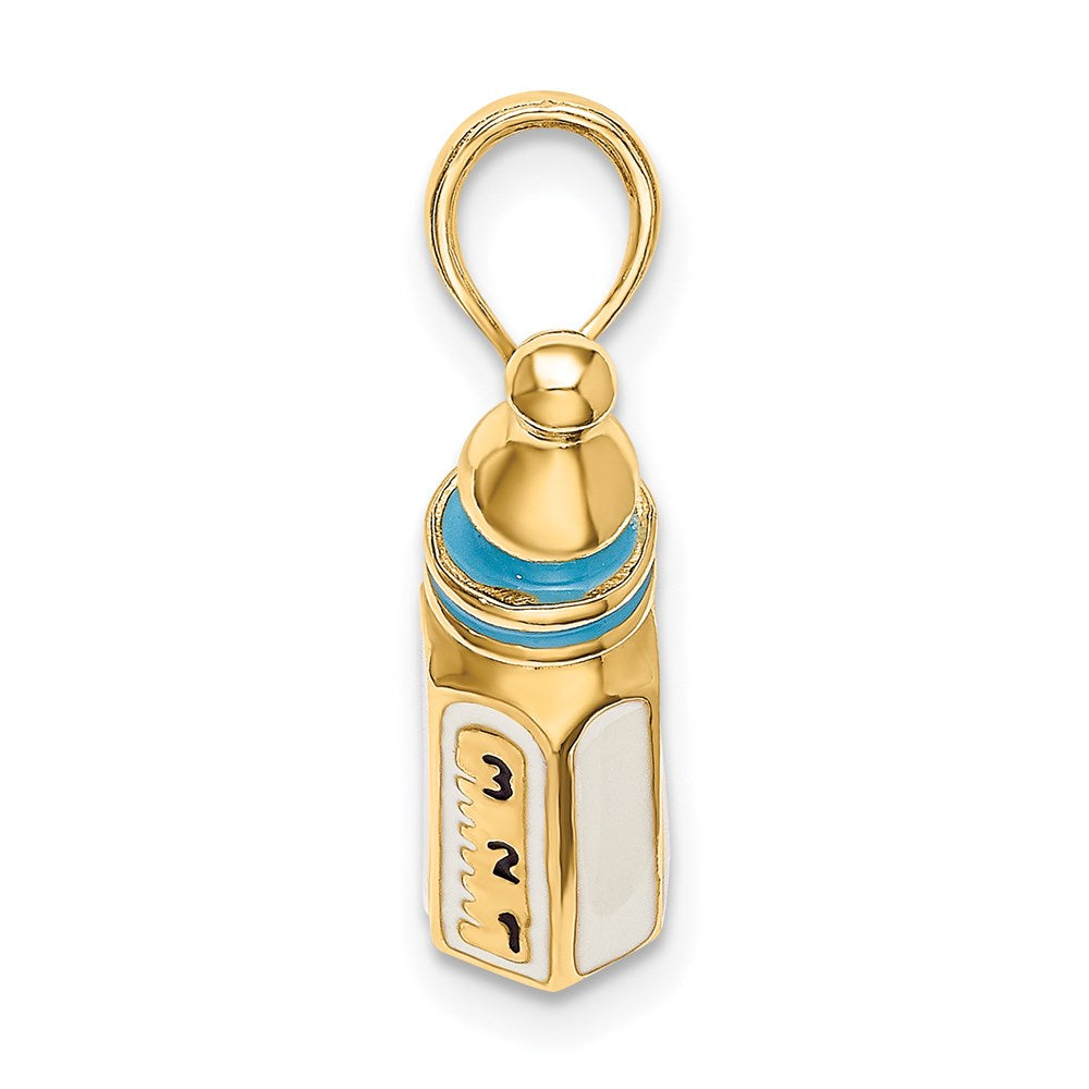 14K Gold 3D Baby Bottle Pendant - Charlie & Co. Jewelry