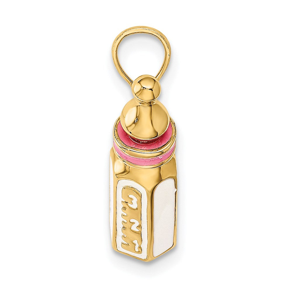 Charlie & Co Jewelry | 14k 3-d W/ Enamel Baby Bottle Charm - Model K6850