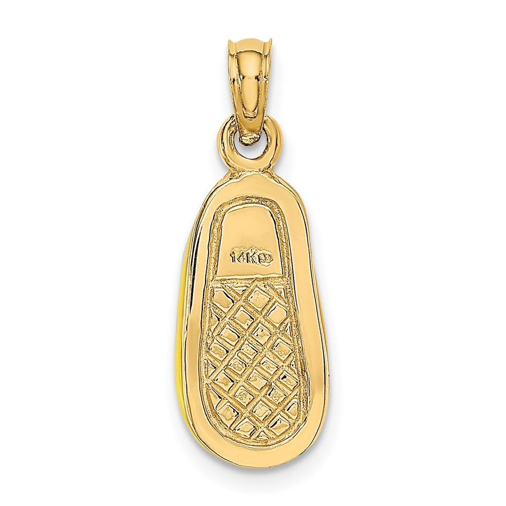 Charlie & Co Jewelry | 14k 3-d W/ Yellow Enamel Baby Shoe Charm - Model K6852