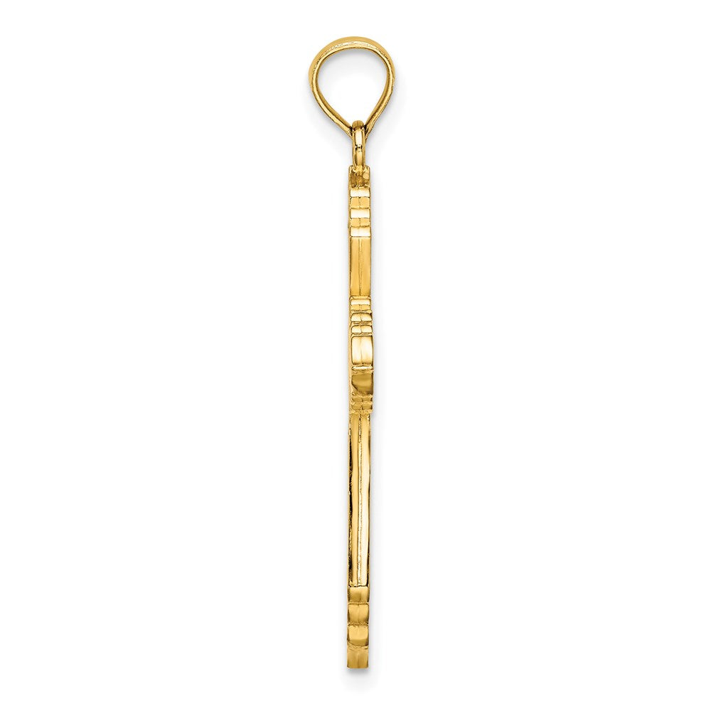 Charlie & Co Jewelry | 14k 3-d W/ Pink And White Enamel Cross Charm - Model K6858