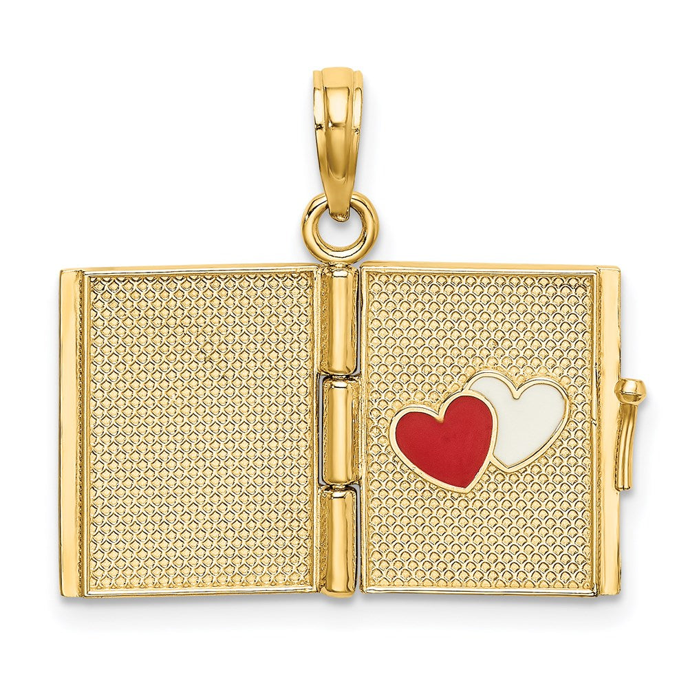 Charlie & Co Jewelry | 14k Enameled 3d Moveable My Love Story Book Pendant - Model K6894
