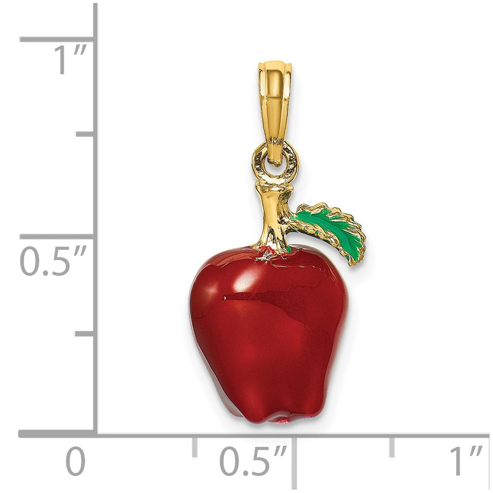 Charlie & Co Jewelry | 14k W/ Enamel 3-d Red Delicious Apple Charm - Model K6927