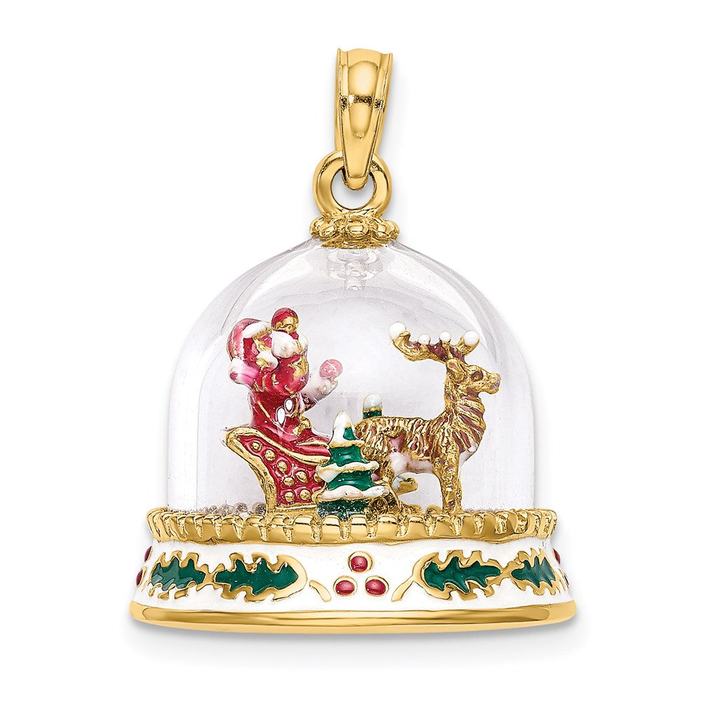 Charlie & Co Jewelry | 14k 3-d Enameled Christmas Snow Globe Charm - Model K6957