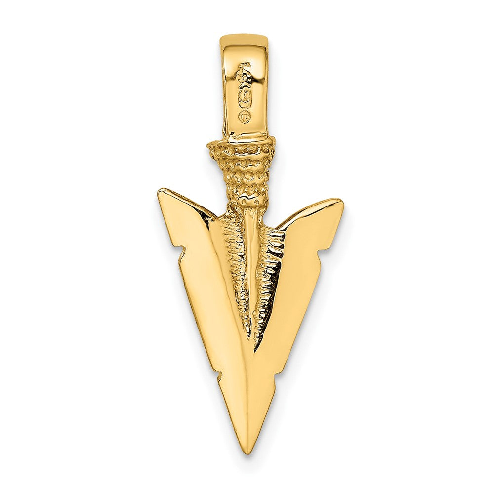 Gold 3D Arrowhead Charm Pendant Model-K7165 - Charlie & Co. Jewelry