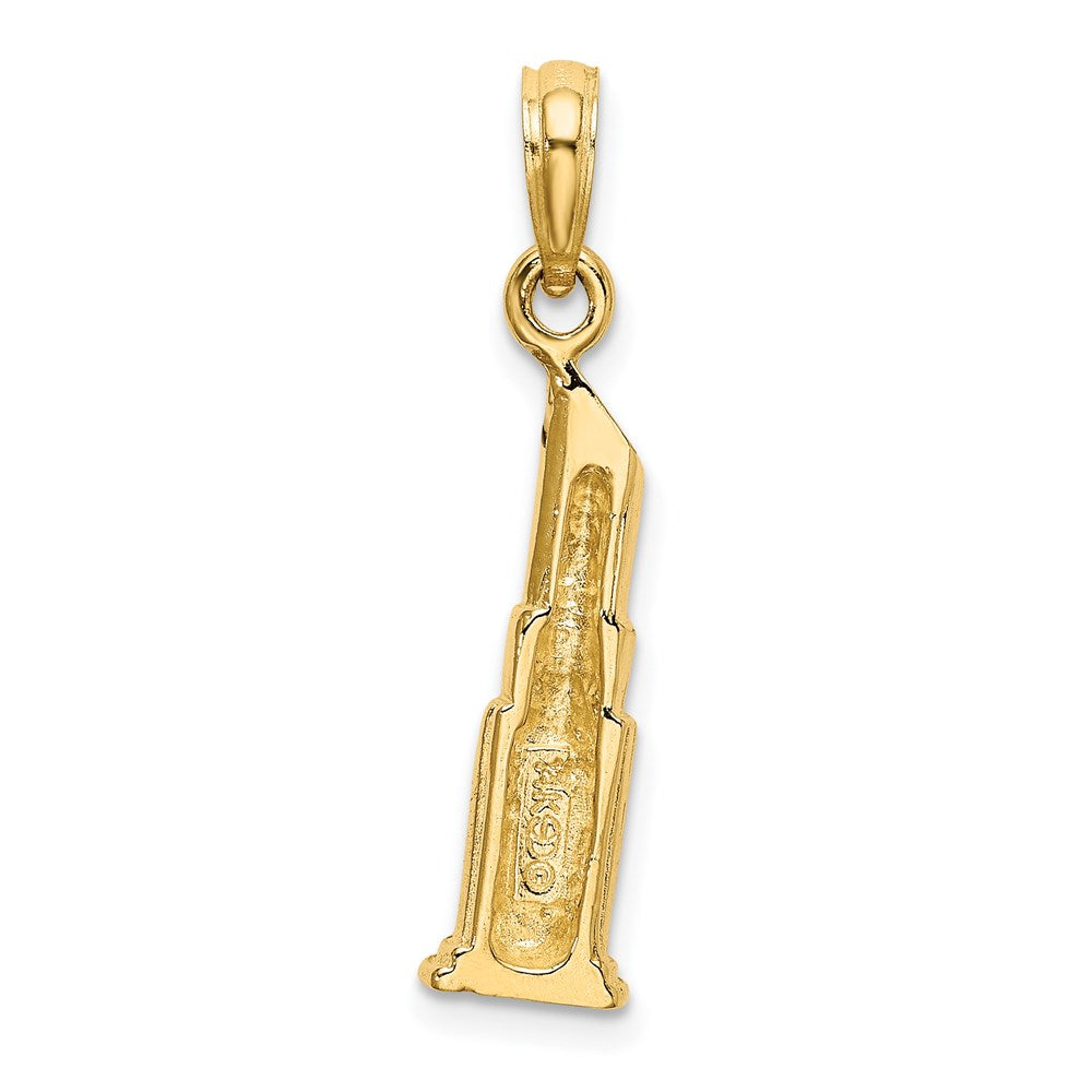 14K Gold 2D Polished Lipstick Tube Pendant - Charlie & Co. Jewelry