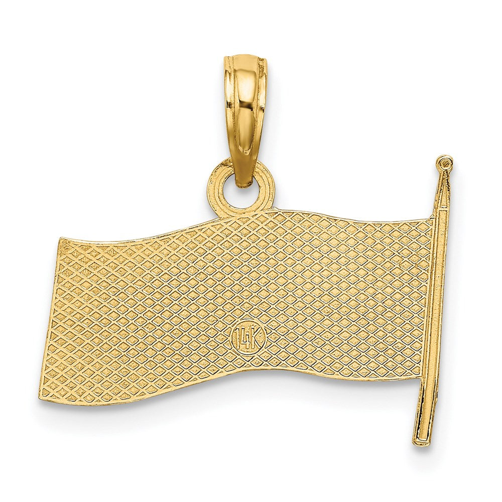 Gold American Flag Pendant Model-K7255 - Charlie & Co. Jewelry