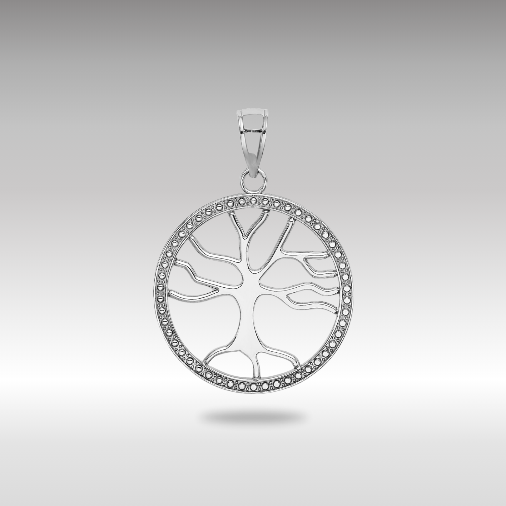 White Gold Tree of Life Pendant Necklace - Charlie & Co. Jewelry