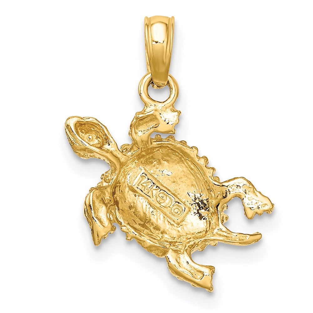 Charlie & Co Jewelry | 14k Sea Turtle With Tail Charm - Model K7647