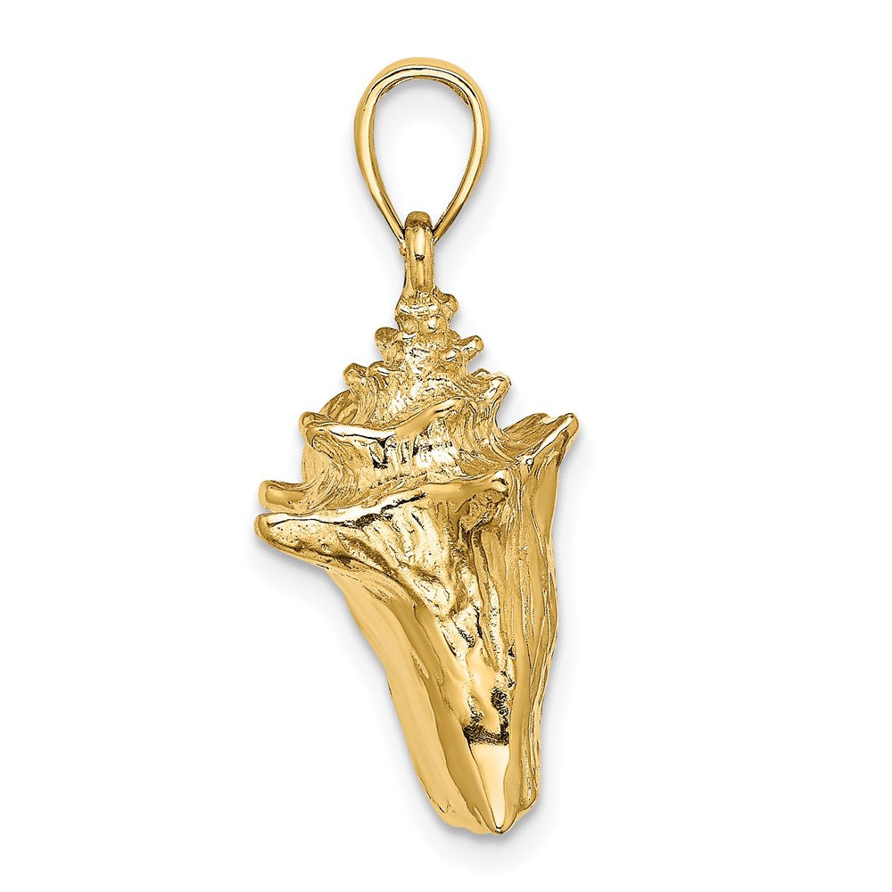 14K Gold 3D Conch Shell Pendant - Charlie & Co. Jewelry