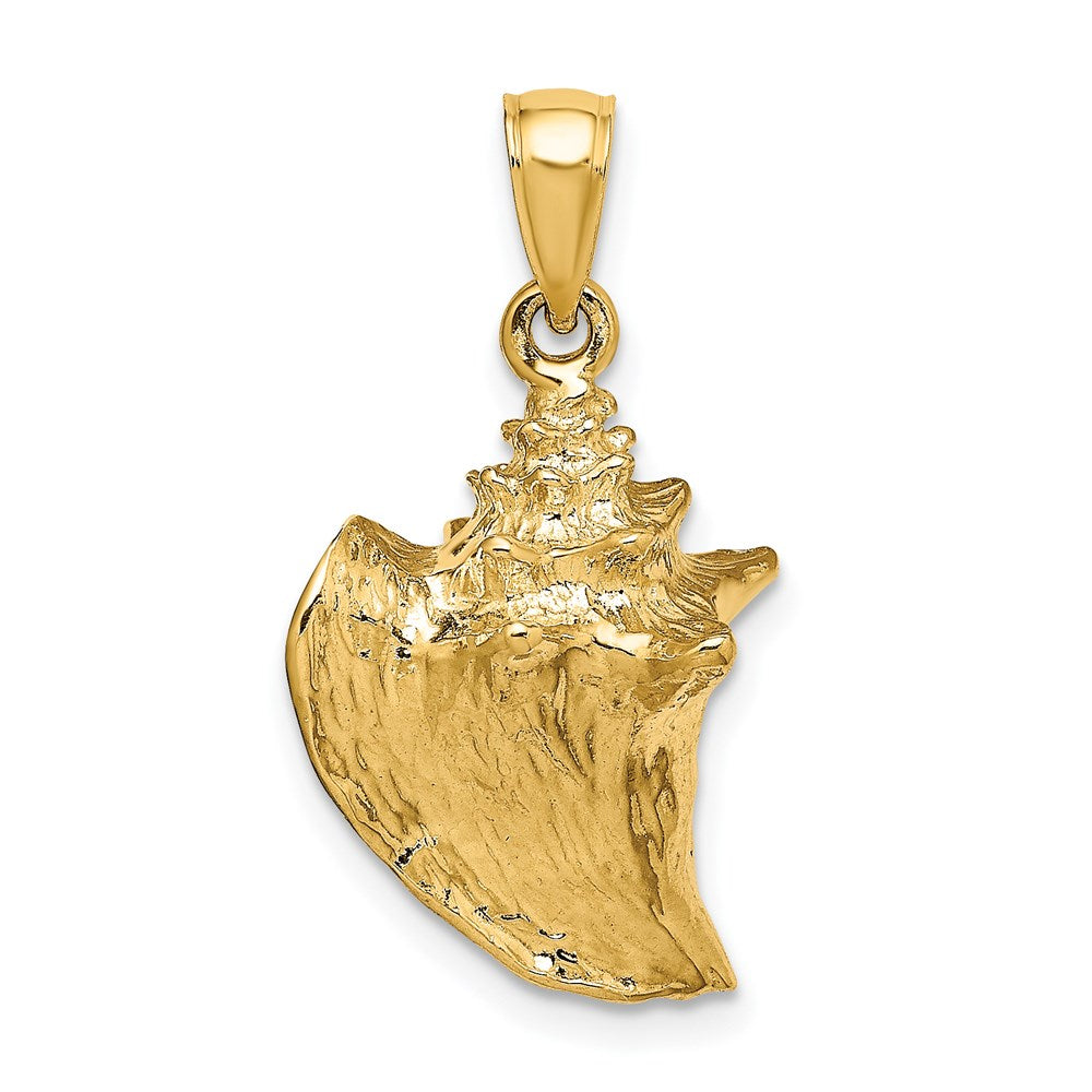 14K Gold 3D Conch Shell Pendant - Charlie & Co. Jewelry