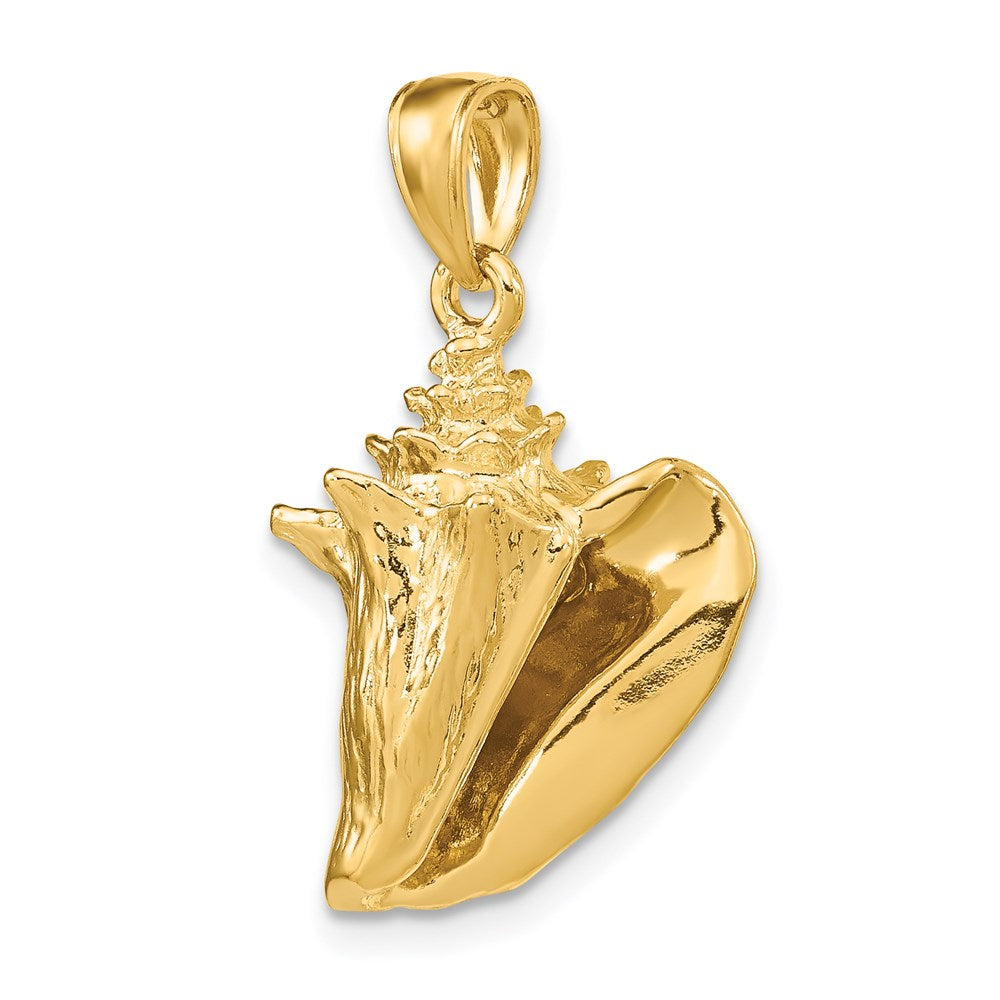 14K Gold 3D Conch Shell Pendant - Charlie & Co. Jewelry