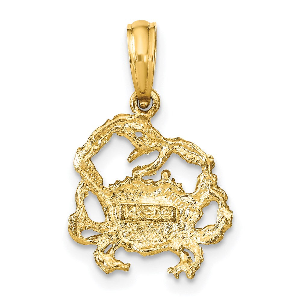 Charlie & Co Jewelry | 14k Textured Crab Charm - Model K7668