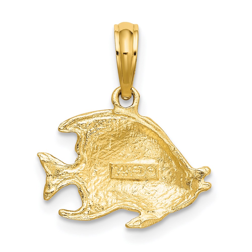 Charlie & Co Jewelry | 14k Polished Textured Fish Charm - Model K7685
