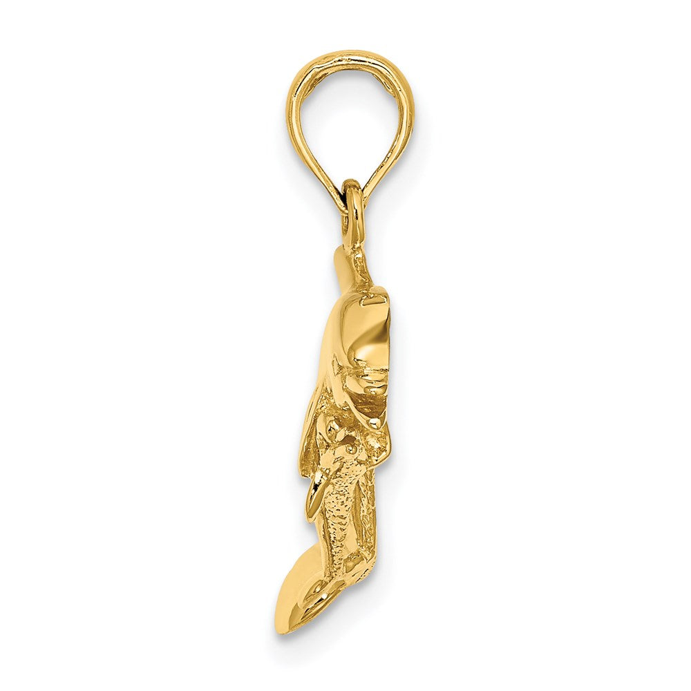 Charlie & Co Jewelry | 14k 2-d Double Dolphins Swimming Charm - Model K7792
