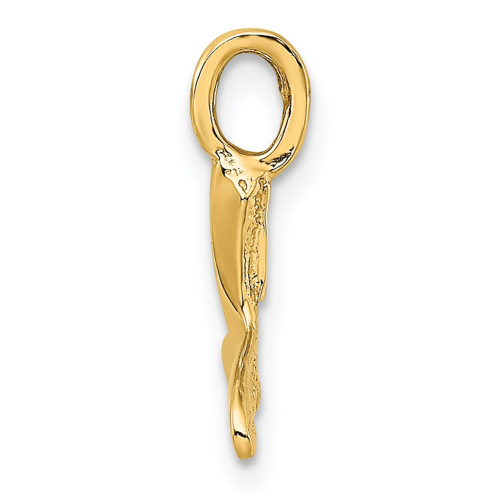 Charlie & Co Jewelry | 14k Polished Textured Mini Whale Tail Charm - Model K7836