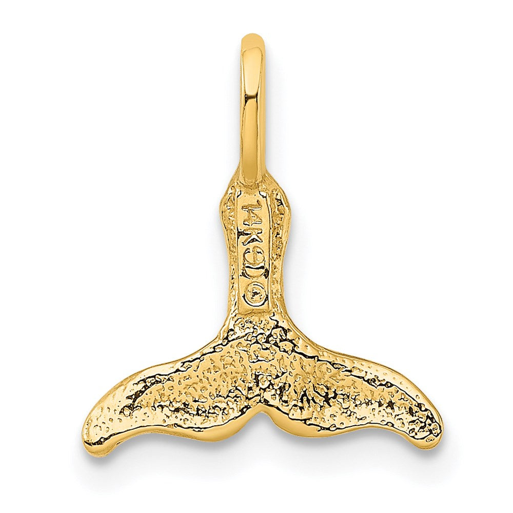 Charlie & Co Jewelry | 14k Polished Textured Mini Whale Tail Charm - Model K7836