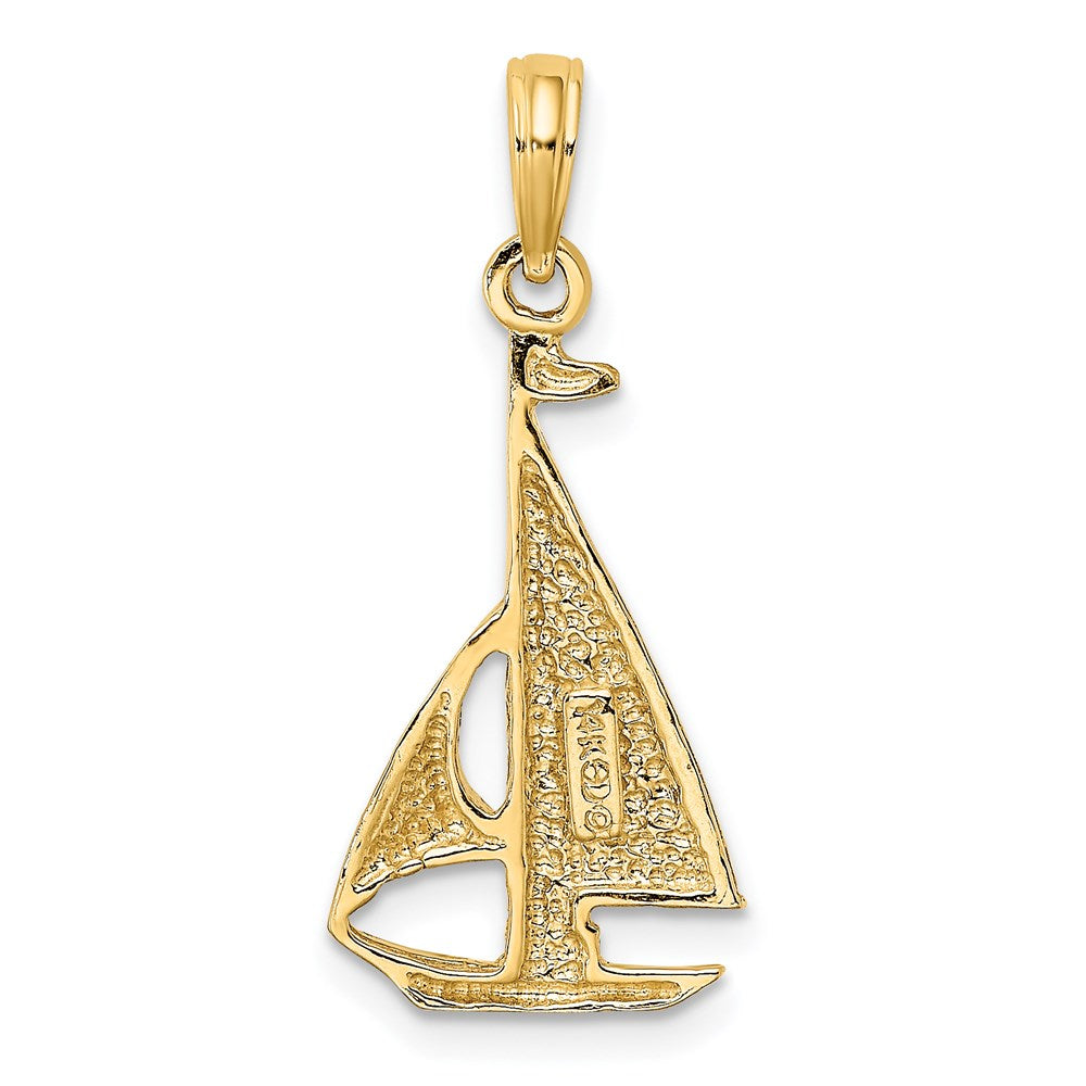 Charlie & Co Jewelry | 14k 2-d Polished Sailboat Charm - Model K7865