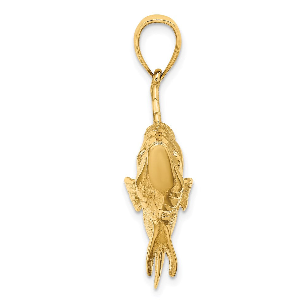 14K Gold 3D Tarpon Fish Pendant - Charlie & Co. Jewelry