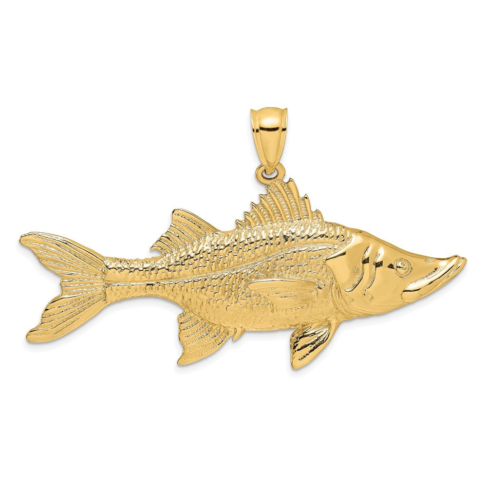 14K Gold 3D Tarpon Fish Pendant - Charlie & Co. Jewelry
