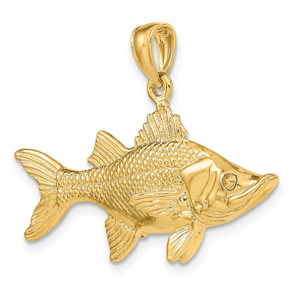 14K Gold 3D Tarpon Fish Pendant - Charlie & Co. Jewelry
