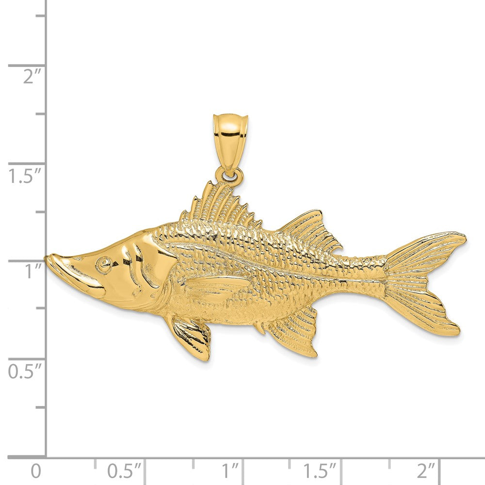 14K Gold 3D Tarpon Fish Pendant - Charlie & Co. Jewelry