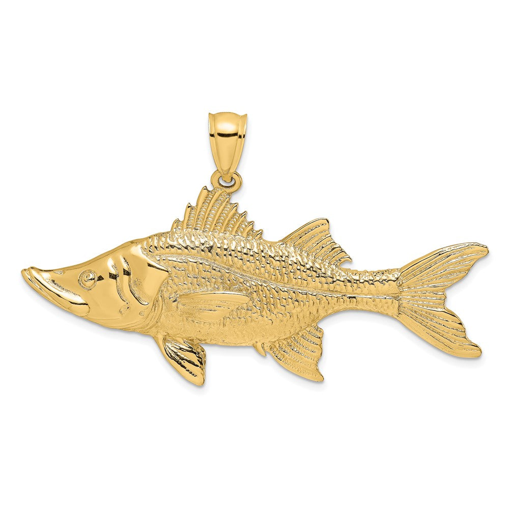 14K Gold 3D Tarpon Fish Pendant - Charlie & Co. Jewelry