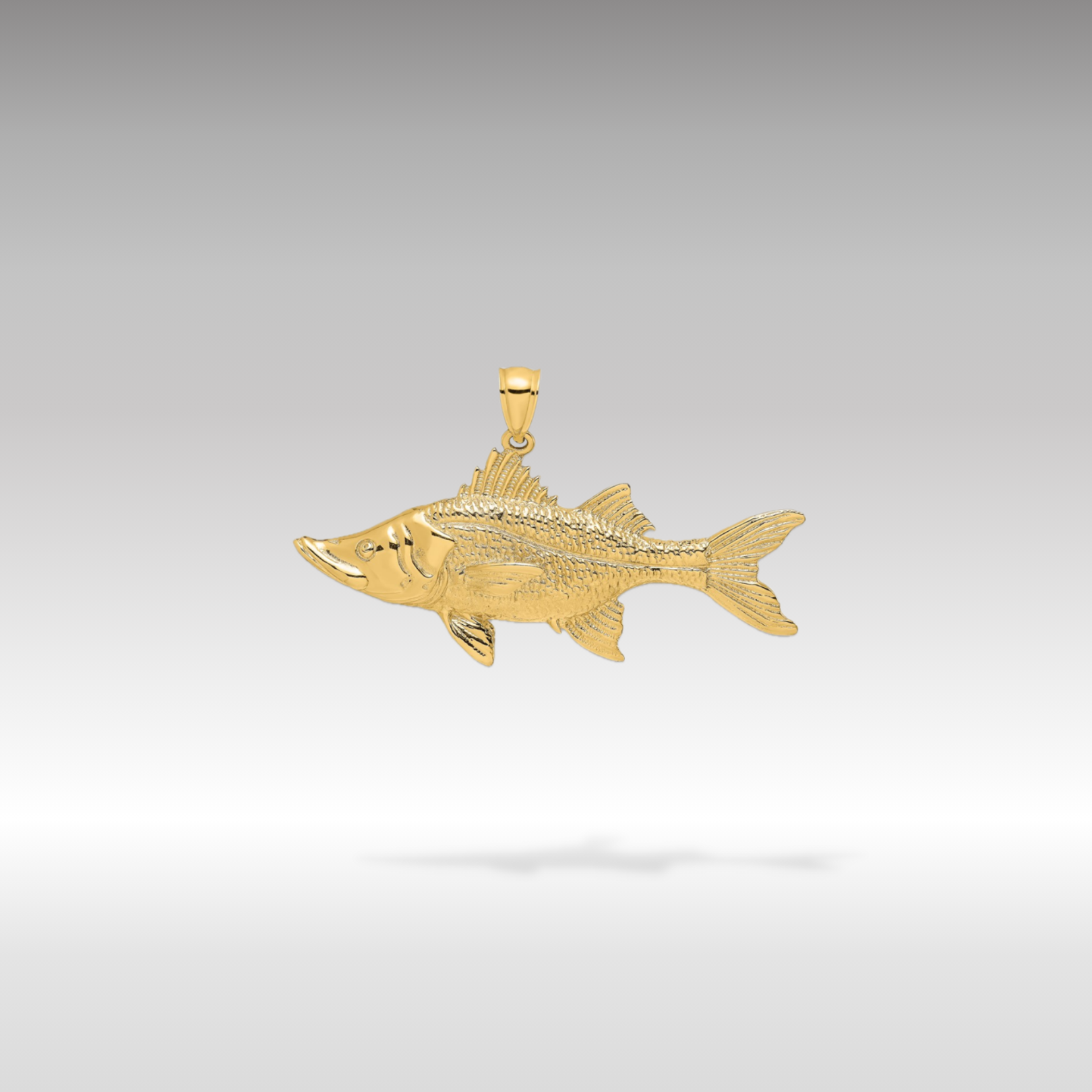14K Gold 3D Tarpon Fish Pendant - Charlie & Co. Jewelry
