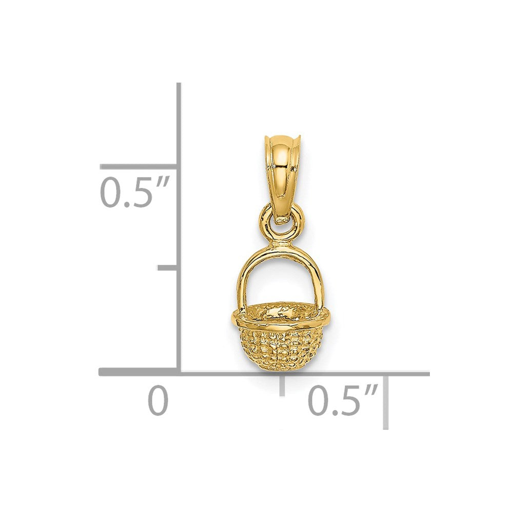 Charlie & Co Jewelry | 14k 3-d Mini Basket Charm - Model K7985