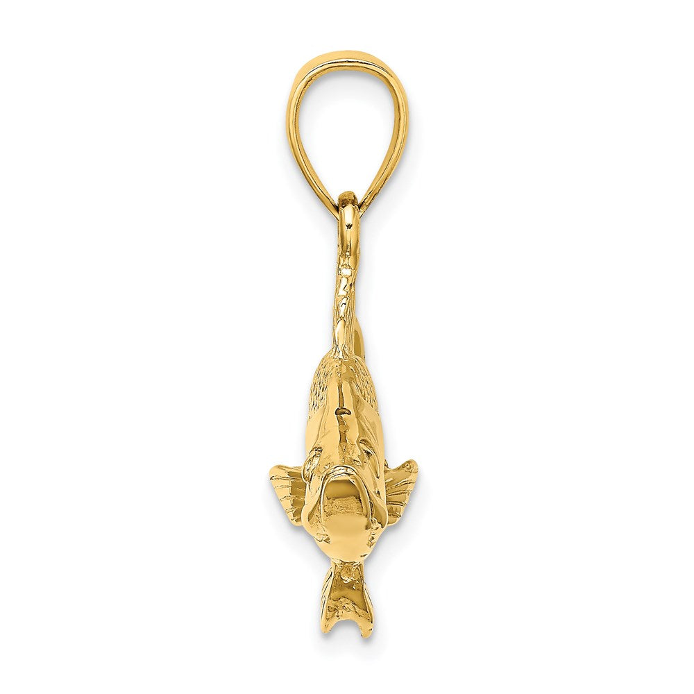 14K Gold 3D Tarpon Fish Pendant - Charlie & Co. Jewelry