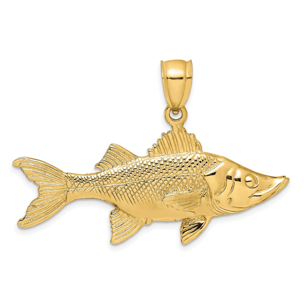14K Gold 3D Tarpon Fish Pendant - Charlie & Co. Jewelry