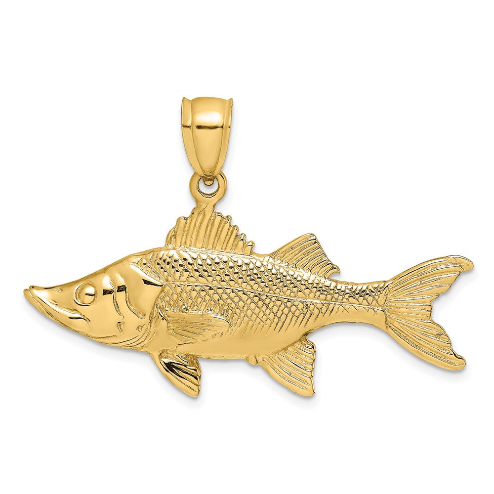 14K Gold 3D Tarpon Fish Pendant - Charlie & Co. Jewelry