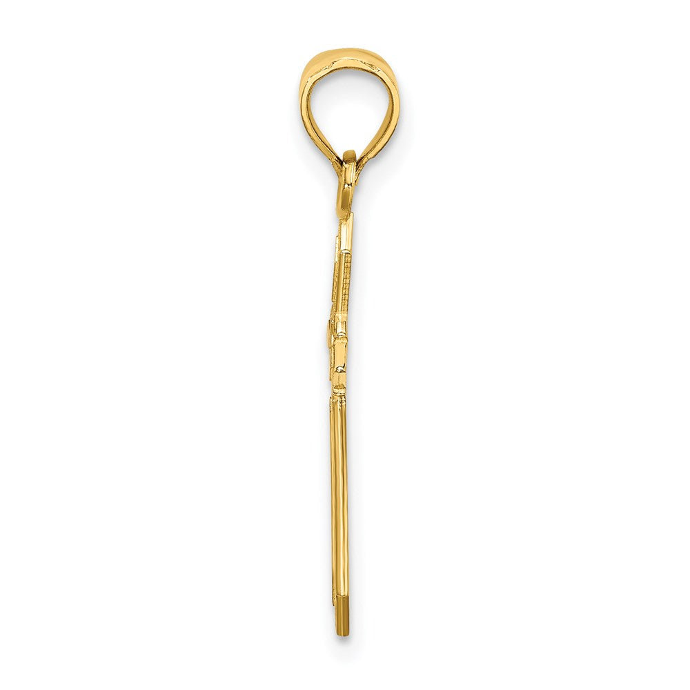 Charlie & Co Jewelry | 14k W/ Engraved Edges Cross Charm - Model K8553