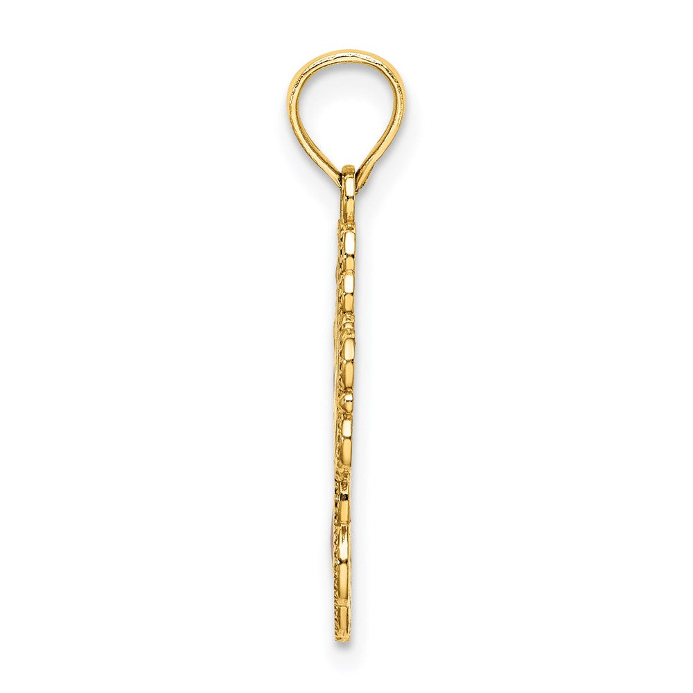 Charlie & Co Jewelry | 14k Blue, White And Red Enameled W/ Lace Trim Cross Charm - Model K8628