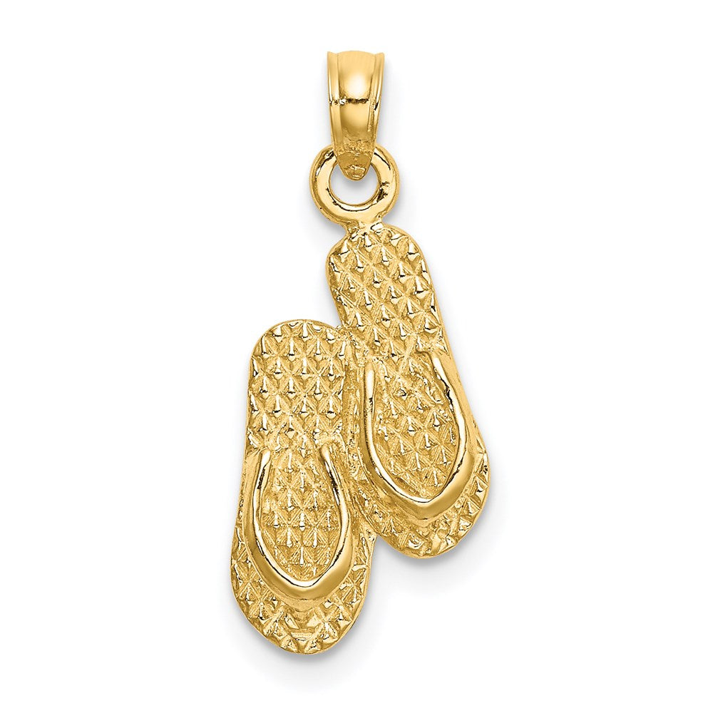 Charlie & Co Jewelry | 14k 3d Key West Double Flip Flop Charm - Model K8642
