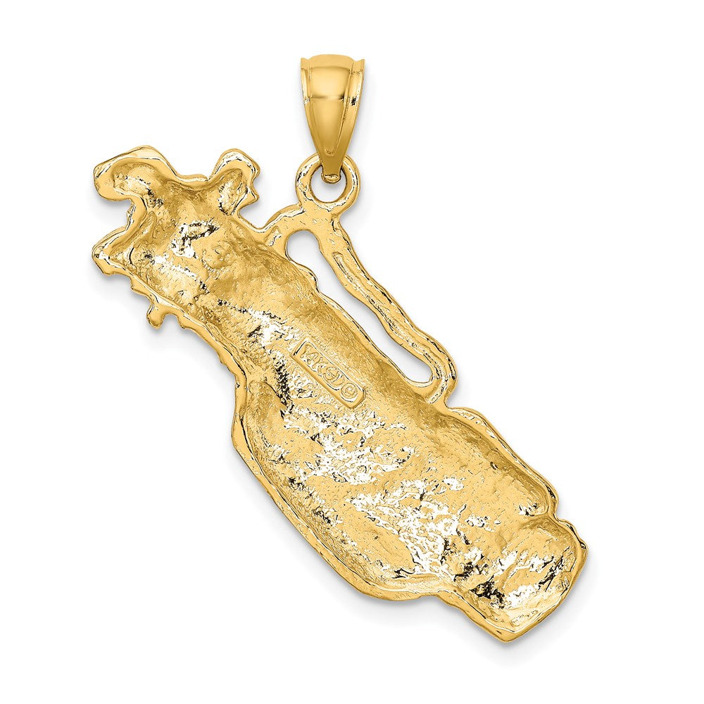 Charlie & Co Jewelry | 14k 2-d Golf Bag And Clubs Charm - Model K8759
