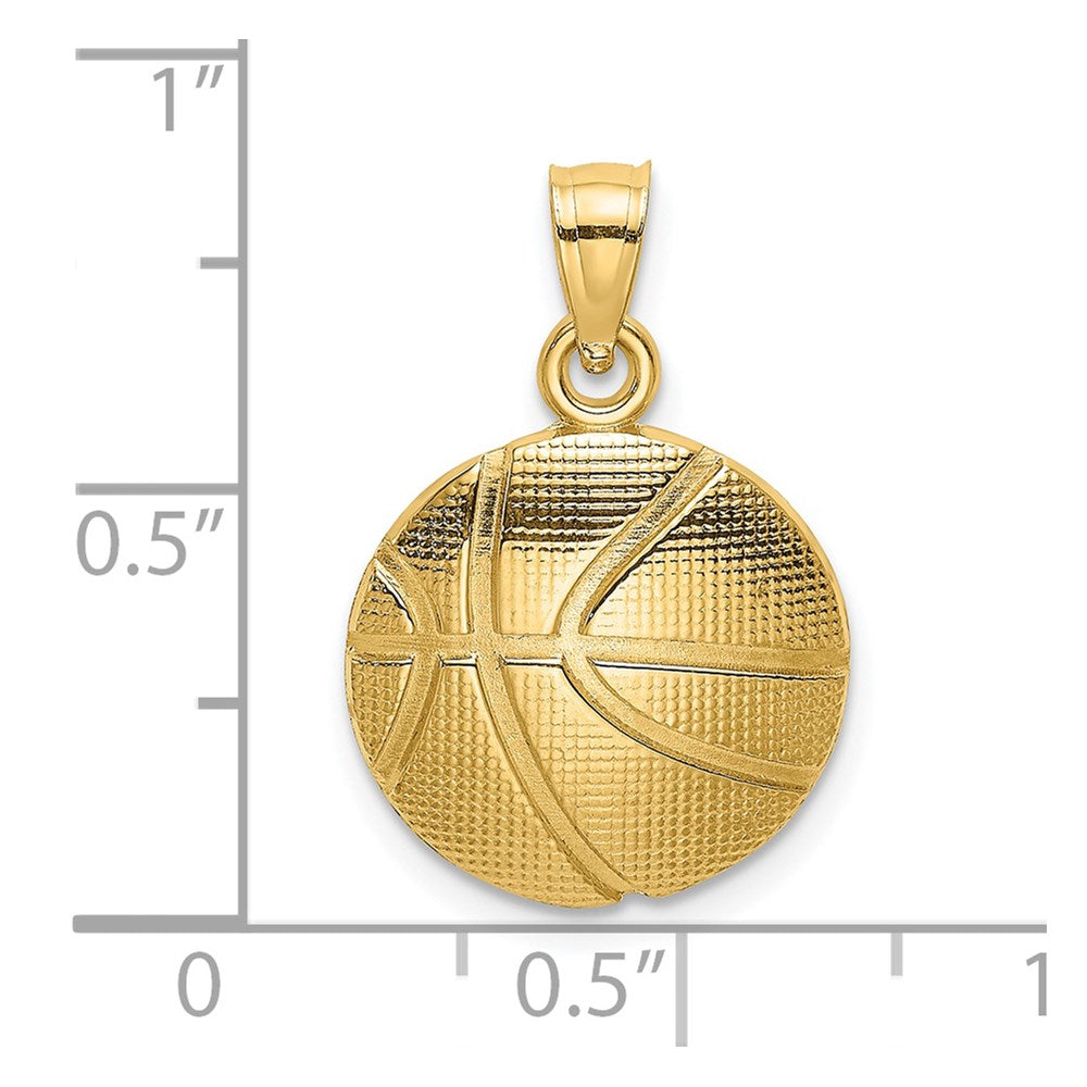 Charlie & Co Jewelry | 14k 2-d Textured Basketball Charm - Model K8774
