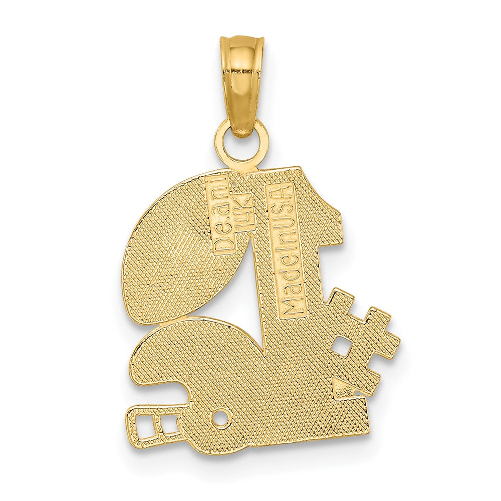 Charlie & Co Jewelry | 14k #1 Football W/ Helmet Charm - Model K8777