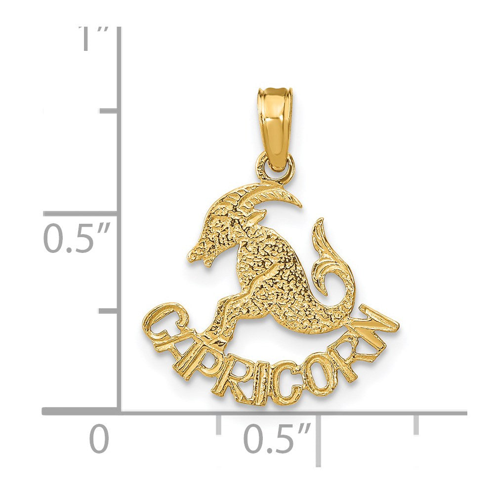 14K Gold Sea Goat Astrology CAPRICORN Zodiac Charm - Charlie & Co. Jewelry