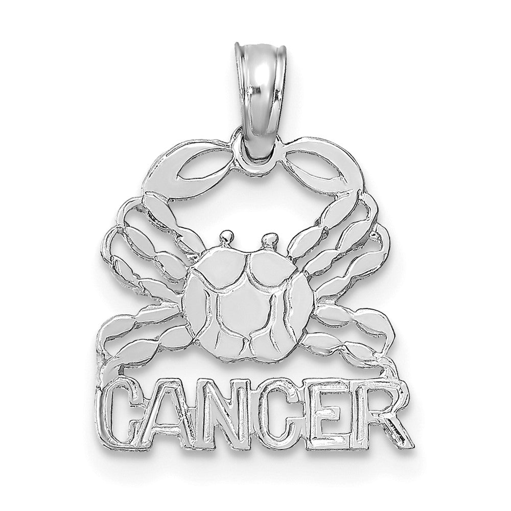 White Gold CANCER Crab Small Zodiac Charm Model-K8949W - Charlie & Co. Jewelry