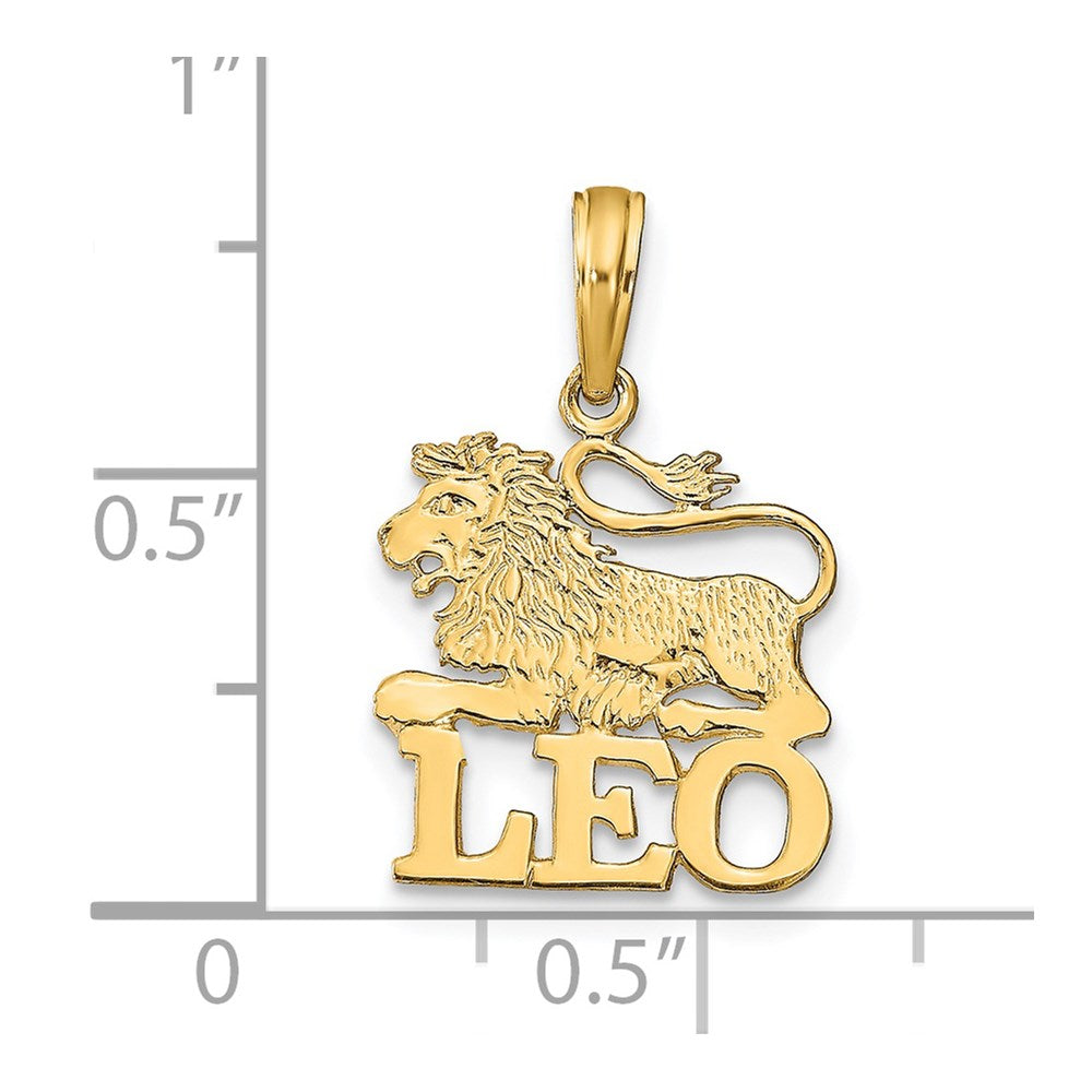 14K Gold LEO Majestic Lion Astrology Zodiac Charm - Charlie & Co. Jewelry