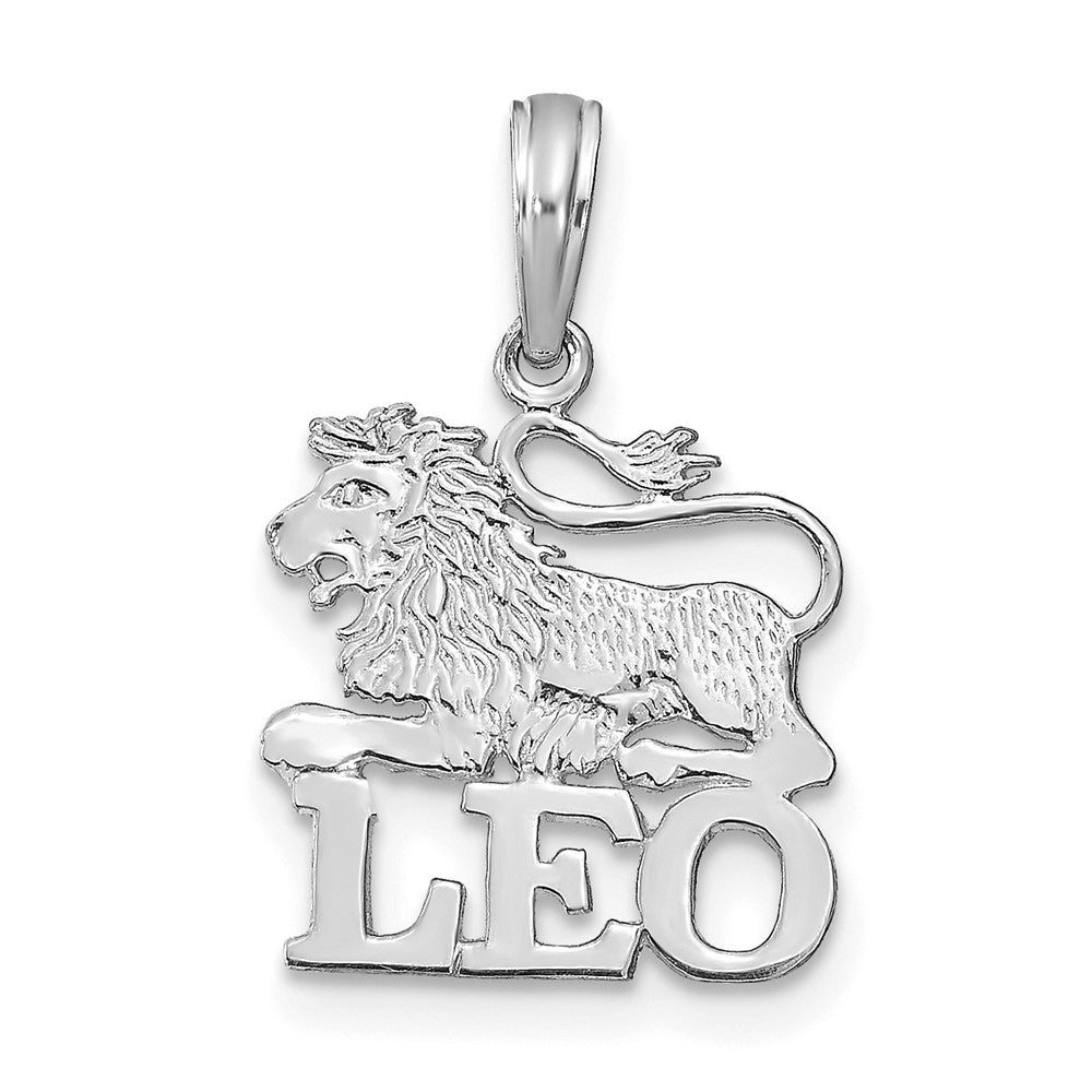 White Gold Small LEO Zodiac Charm Model-K8950W - Charlie & Co. Jewelry