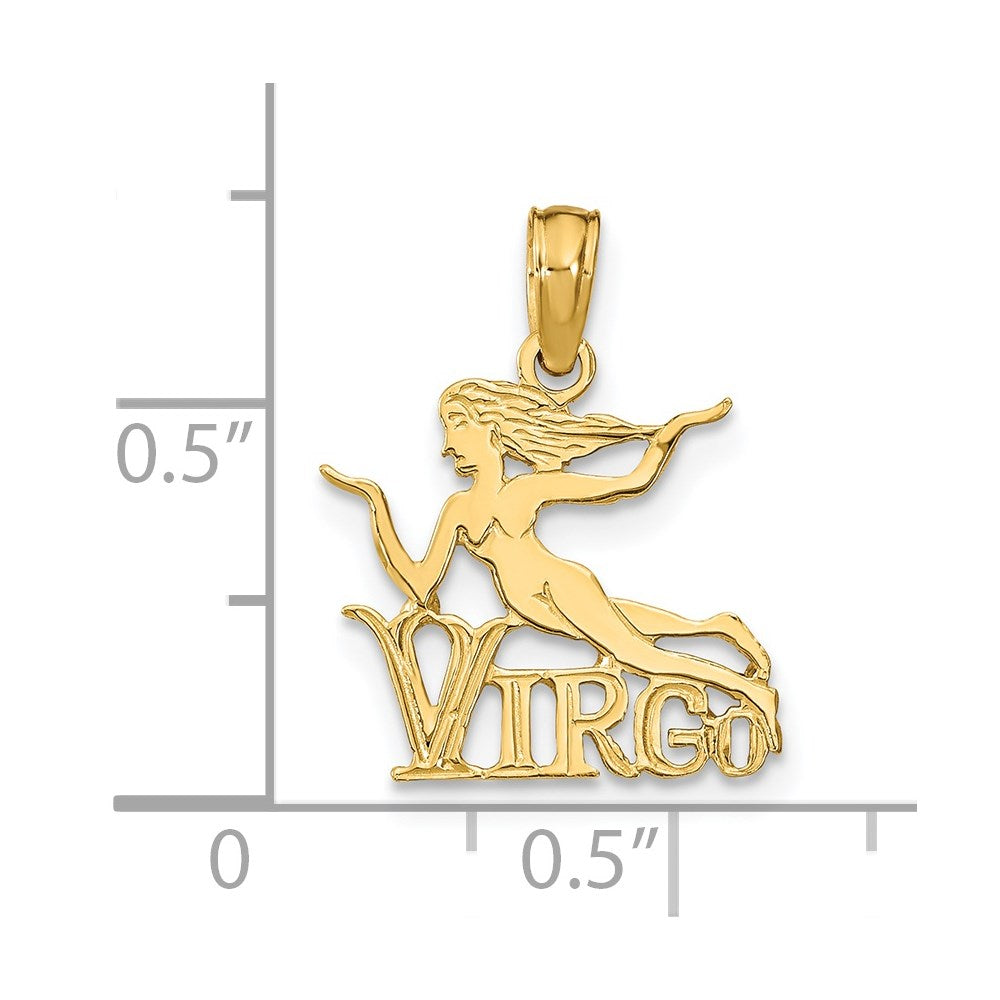 14K Gold VIRGO Zodiac Charm - Charlie & Co. Jewelry