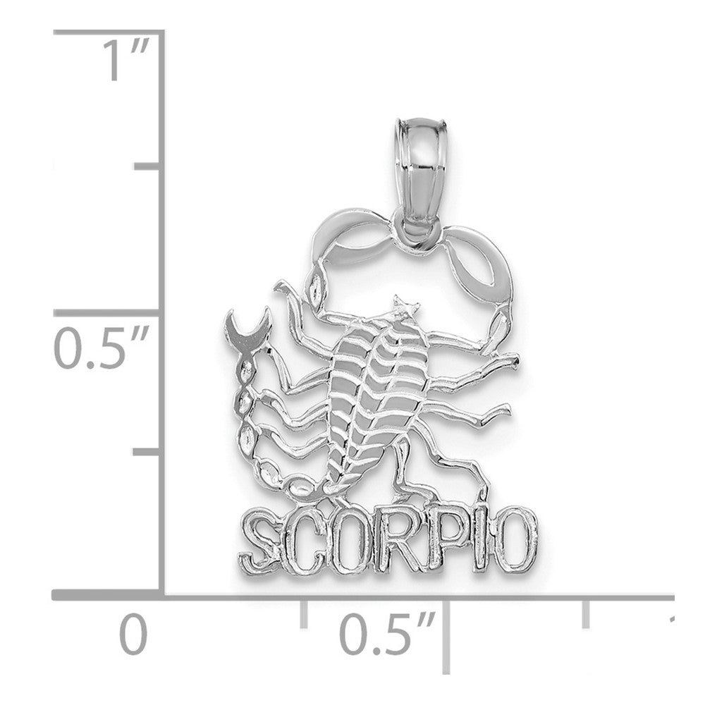 White Gold SCORPIO Small Zodiac Charm Model-K8953W - Charlie & Co. Jewelry