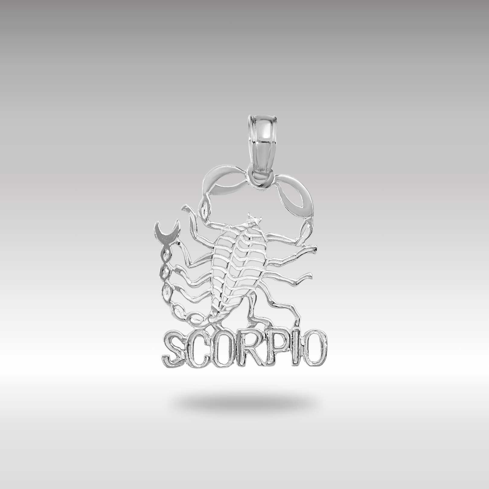White Gold SCORPIO Small Zodiac Charm Model-K8953W - Charlie & Co. Jewelry